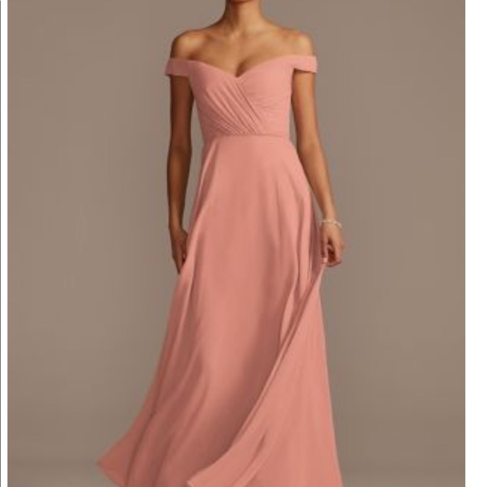 David’s bridal desert coral bridesmaid dress, no alterations